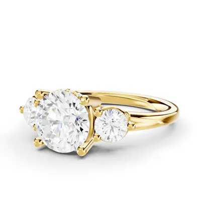 Stacy Three-Stone Hidden Halo Engagement Ring (.50 ct. tw.)