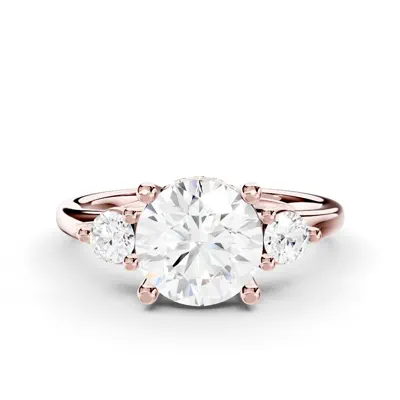 Stacy Three-Stone Hidden Halo Lab Diamond Engagement Ring (.25 ct. tw.)
