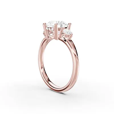 Stacy Three-Stone Hidden Halo Lab Diamond Engagement Ring (.25 ct. tw.)