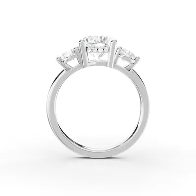 Stacy Three-Stone Hidden Halo Lab Diamond Engagement Ring (.50 ct. tw.)