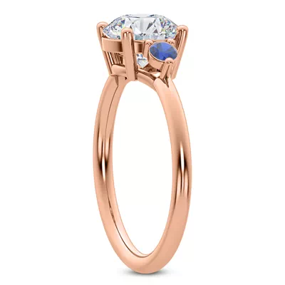 Mavrica Sapphire Three-Stone Engagement Ring