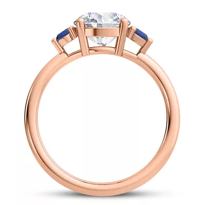 Mavrica Sapphire Three-Stone Engagement Ring