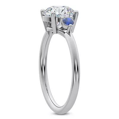 Mavrica Sapphire Three-Stone Engagement Ring