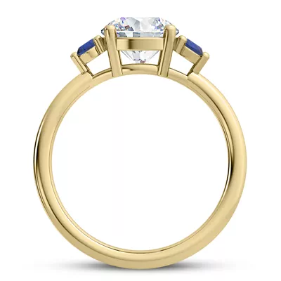 Mavrica Sapphire Three-Stone Engagement Ring