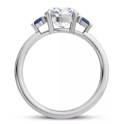 Mavrica Sapphire Three-Stone Engagement Ring