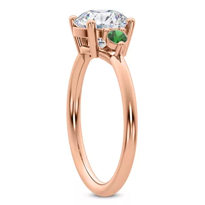 Mavrica Emerald Three-Stone Engagement Ring