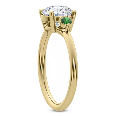 Mavrica Emerald Three-Stone Engagement Ring