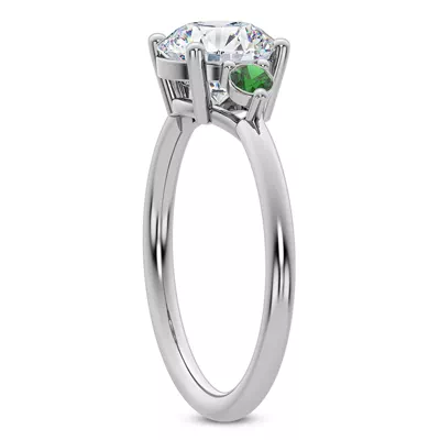 Mavrica Emerald Three-Stone Engagement Ring