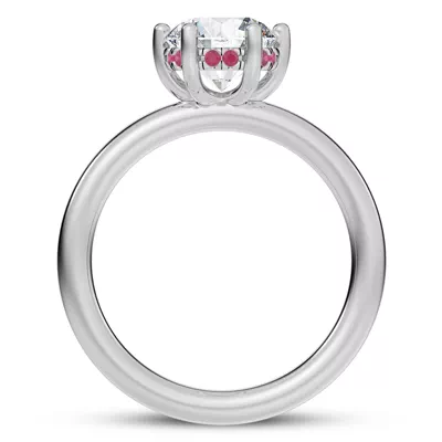 Colore Ruby Hidden Halo Engagement Ring