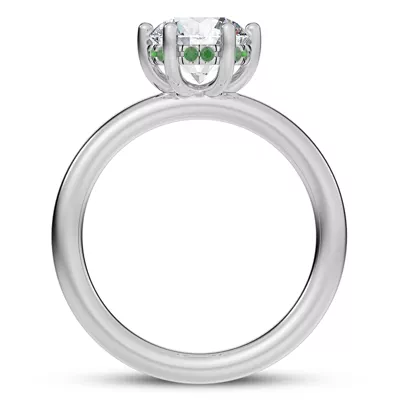 Colore Emerald Hidden Halo Engagement Ring