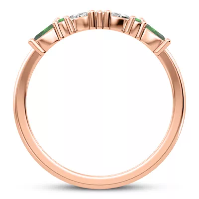 Butterfly and Bee Vine Twist Lab Emerald Band