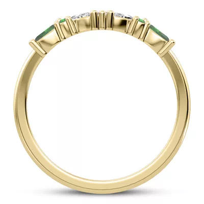 Butterfly and Bee Vine Twist Lab Emerald Band