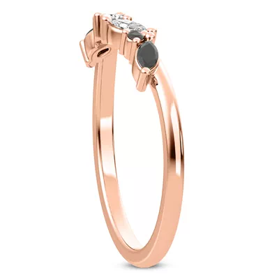 Butterfly and Bee Black Diamond Band