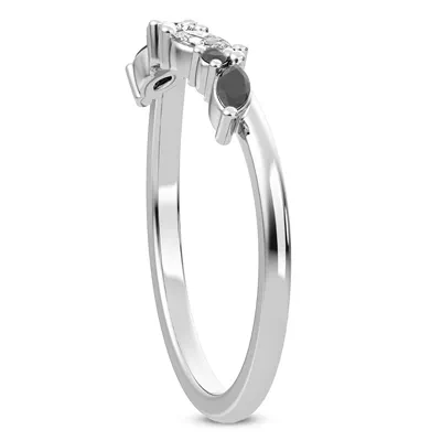 Butterfly and Bee Black Diamond Band