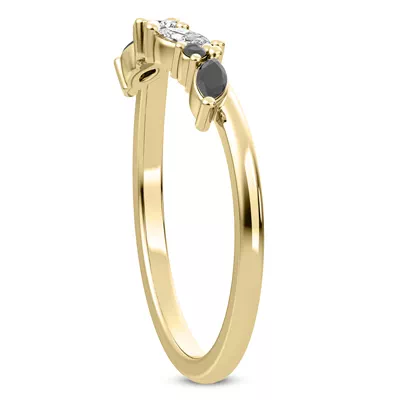 Butterfly and Bee Black Diamond Band