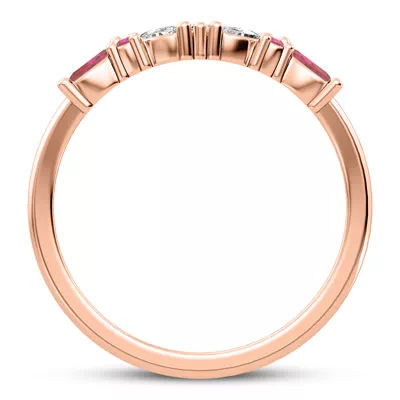 Butterfly and Bee Vine Twist Lab Ruby Band