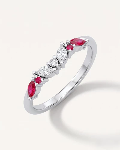 Butterfly and Bee Vine Twist Lab Ruby Band