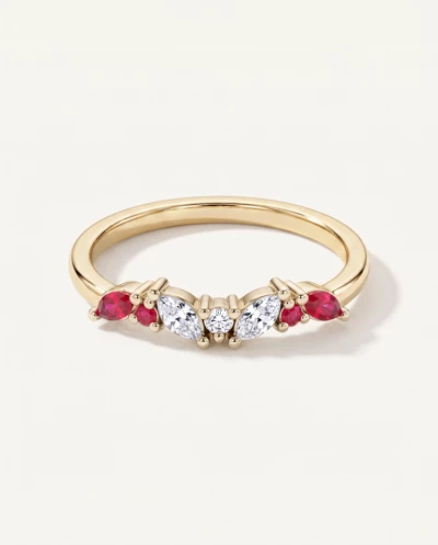 Butterfly and Bee Vine Twist Lab Ruby Band