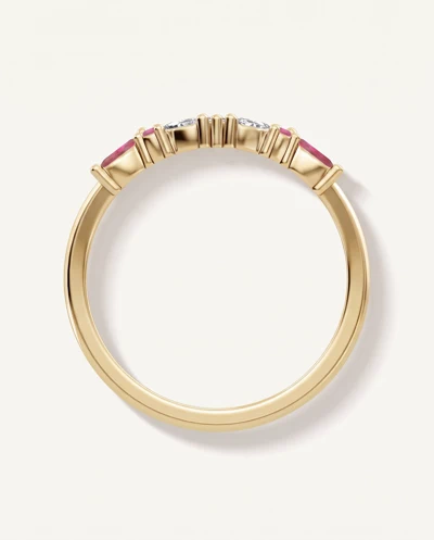 Butterfly and Bee Vine Twist Lab Ruby Band