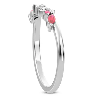 Butterfly and Bee Vine Twist Lab Ruby Band