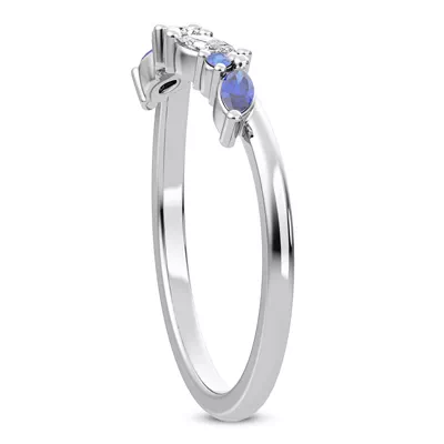 Butterfly and Bee Lab Sapphire & Diamond Band