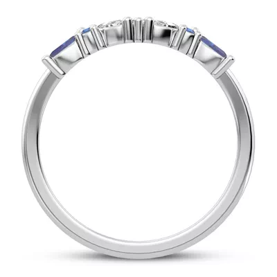Butterfly and Bee Lab Sapphire & Diamond Band