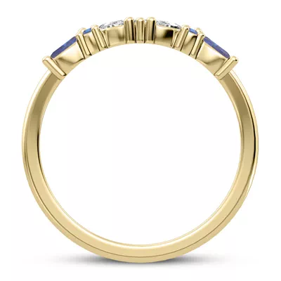 Butterfly and Bee Lab Sapphire & Diamond Band