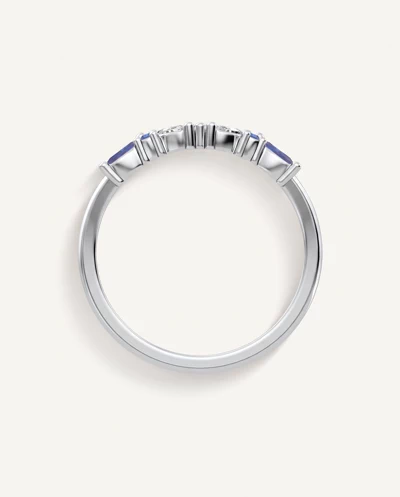 Butterfly and Bee Lab Sapphire & Diamond Band