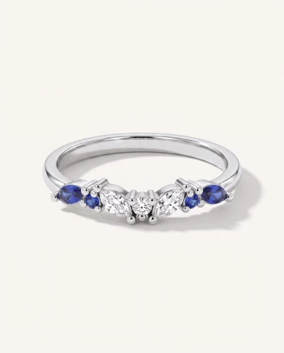 Butterfly and Bee Lab Sapphire & Diamond Band