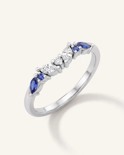 Butterfly and Bee Lab Sapphire & Diamond Band