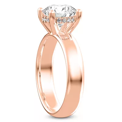 Monaco Wide Hidden Halo Solitaire (4MM)