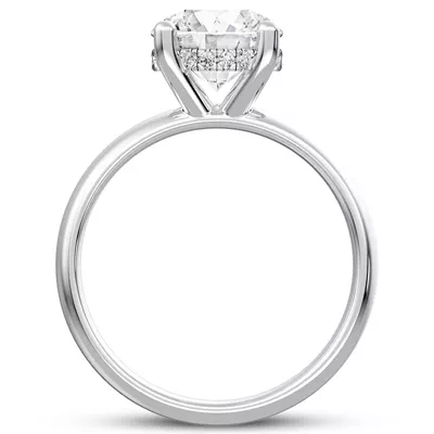 Monaco Wide Hidden Halo Solitaire (4MM)