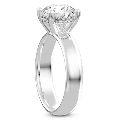 Monaco Wide Hidden Halo Solitaire (4MM)
