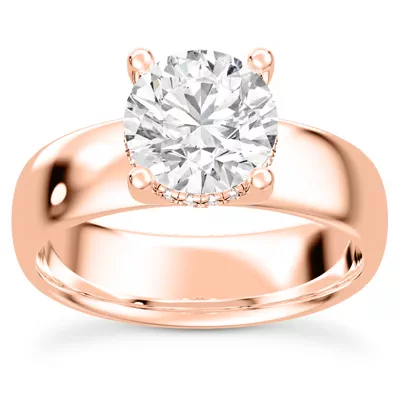 Monaco Wide Hidden Halo Solitaire (5MM)