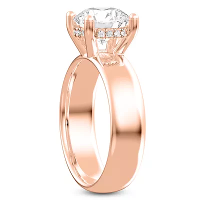 Monaco Wide Hidden Halo Solitaire (5MM)