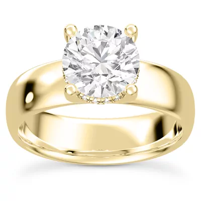 Monaco Wide Hidden Halo Solitaire (5MM)
