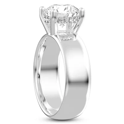 Monaco Wide Hidden Halo Solitaire (6MM)