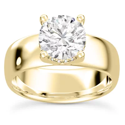 Monaco Wide Hidden Halo Solitaire (6MM)