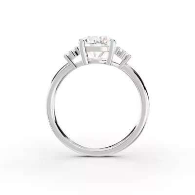 Marni Petite Three-Stone Lab Engagement Ring