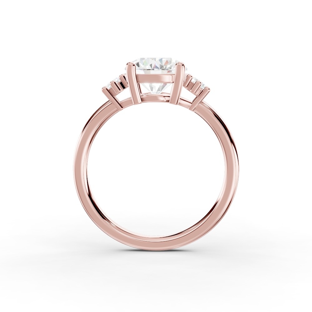 Marni Petite Three-Stone Lab Engagement Ring