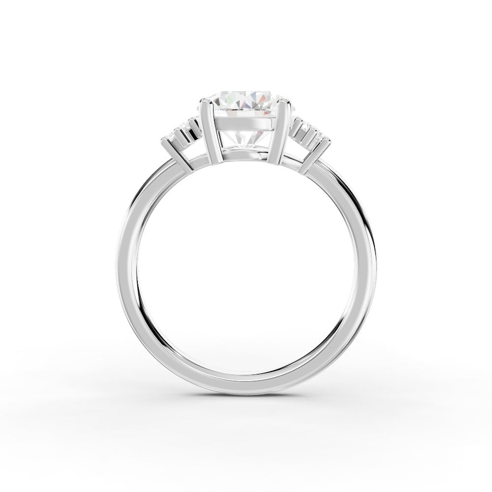 Marni Petite Three-Stone Lab Engagement Ring