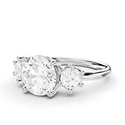Marni Three-Stone Lab Engagement Ring (0.50 ct. tw.)