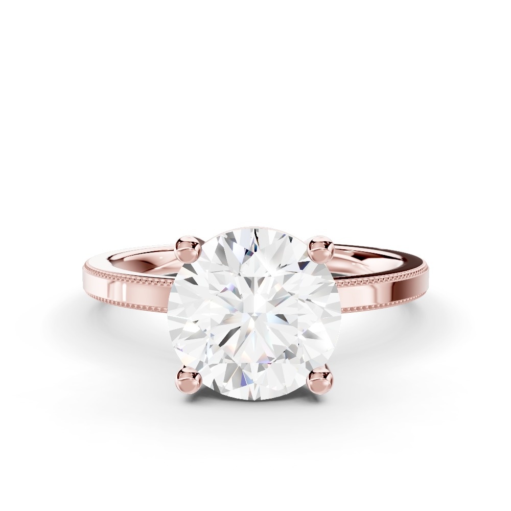 Milgrain Solitaire Engagement Ring (1.5 mm)