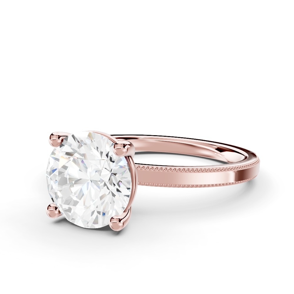 Milgrain Solitaire Engagement Ring (1.5 mm)