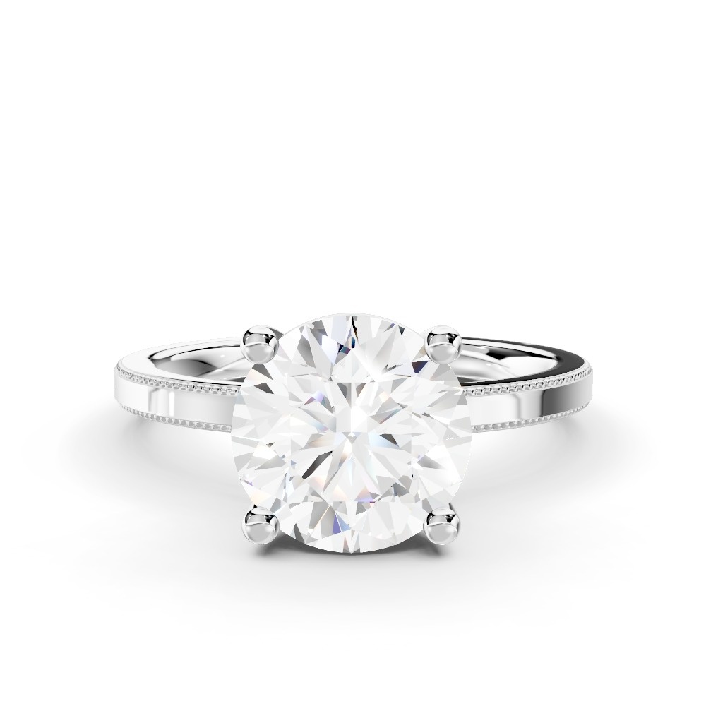 Milgrain Solitaire Engagement Ring (1.5 mm)