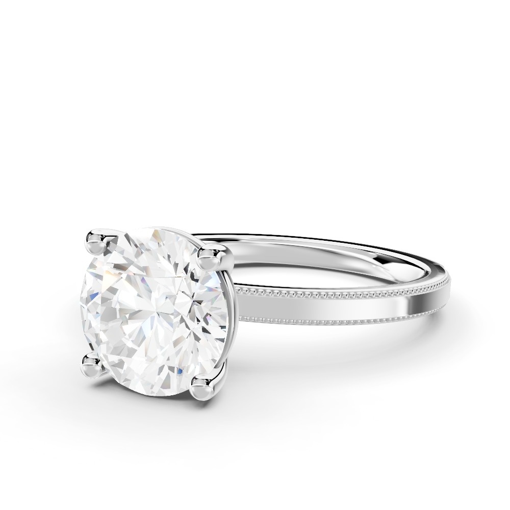 Milgrain Solitaire Engagement Ring (1.5 mm)