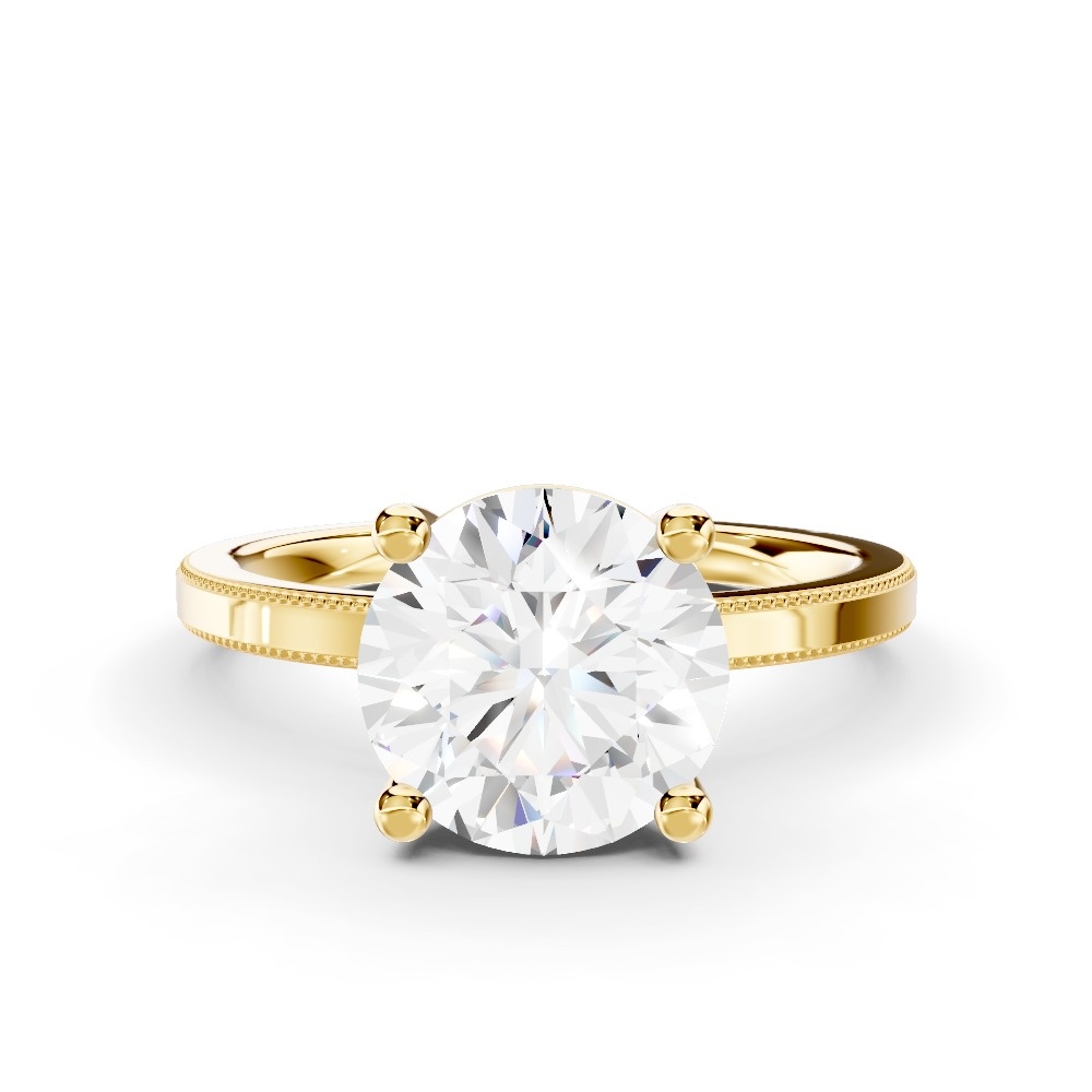 Milgrain Solitaire Engagement Ring (1.5 mm)