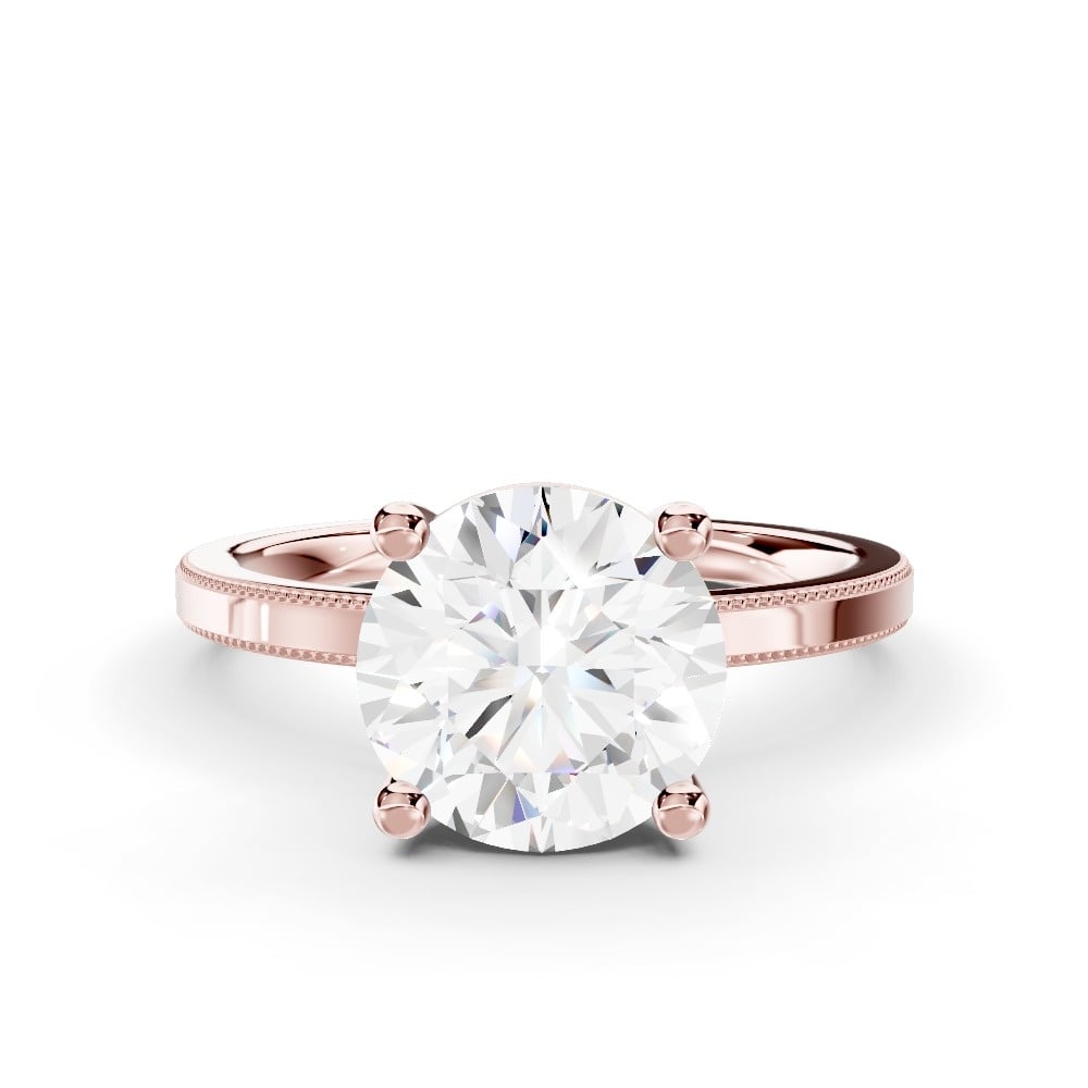Milgrain Solitaire Engagement Ring (1.5 mm)