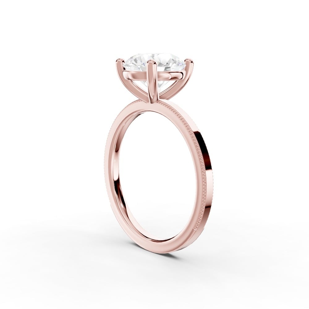 Milgrain Solitaire Engagement Ring (1.5 mm)