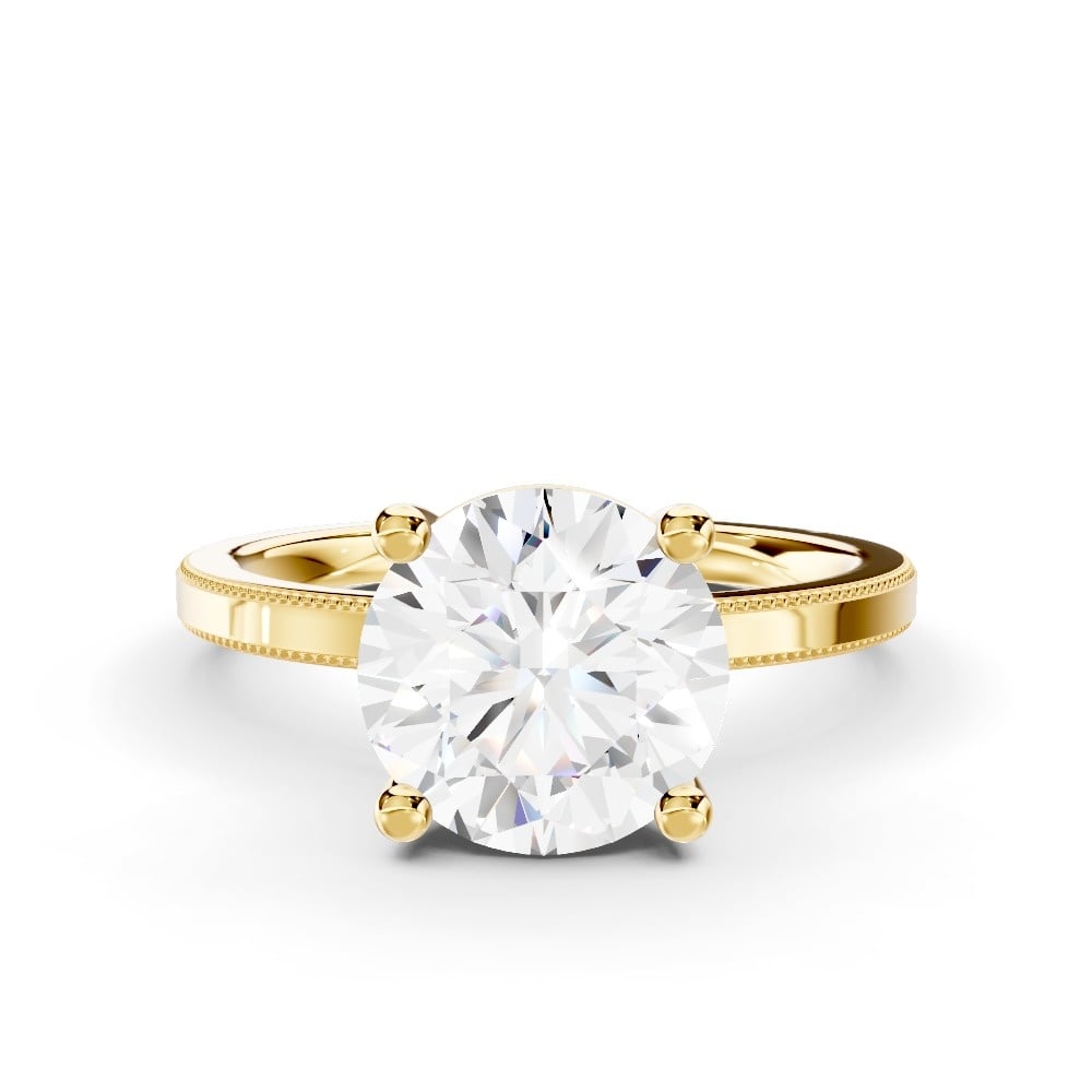 Milgrain Solitaire Engagement Ring (1.5 mm)